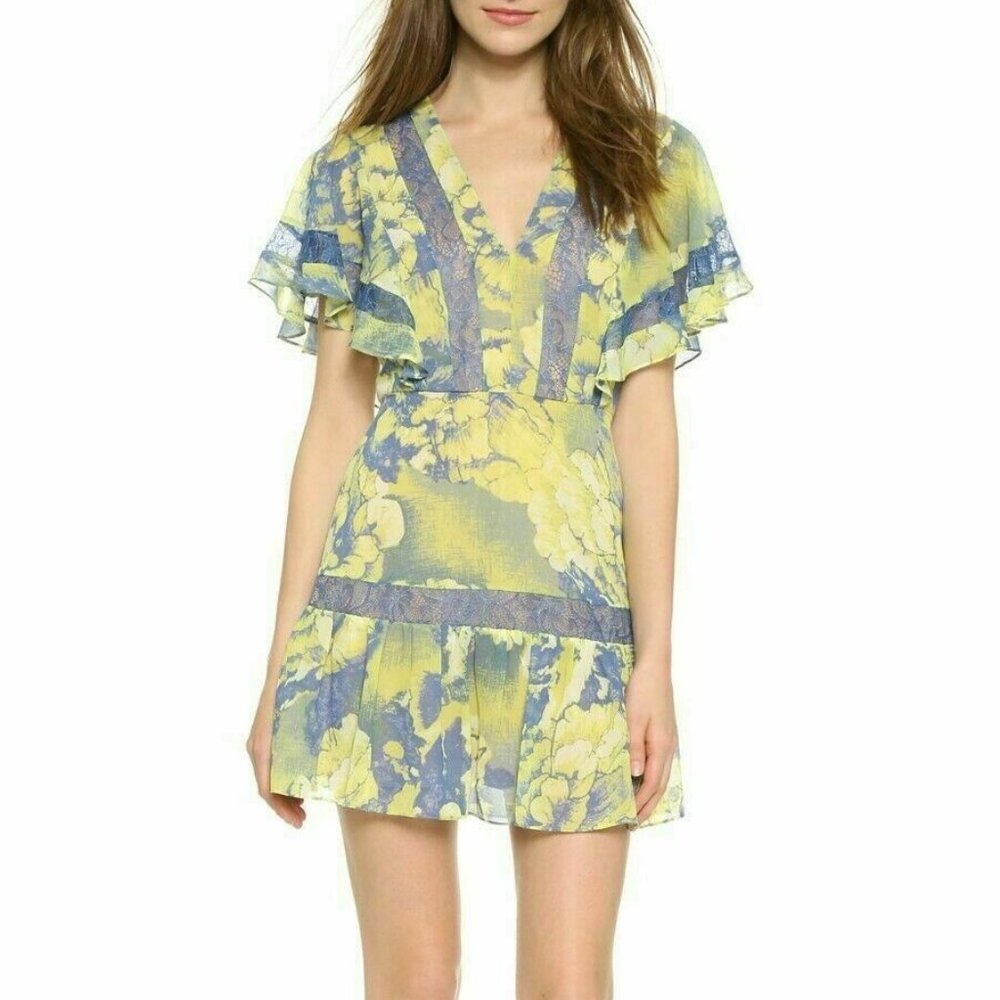 NWT BCBGMaxAzria Karian Flutter Sleeve Dress, Size 2